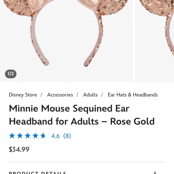 Authentic, Disney Parks, Minnie Mouse Ears Headbands (Adult) - Picture 5 of 5